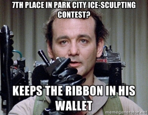 Bill Murray Ice Sculpture