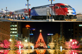 FrontRunner Commuters View Temple-Square-Christmas-Lights-Bound Hordes