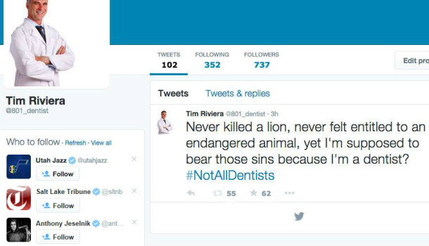 #NotAllDentists Hashtag Floods Social Media In Aftermath of Cecil the Lion’s Death